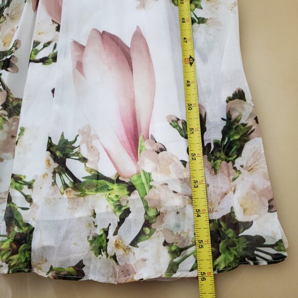 Ted Baker Harmony Fine Pleat Floral Maxi Dress Size 4 - Picture 8 of 16